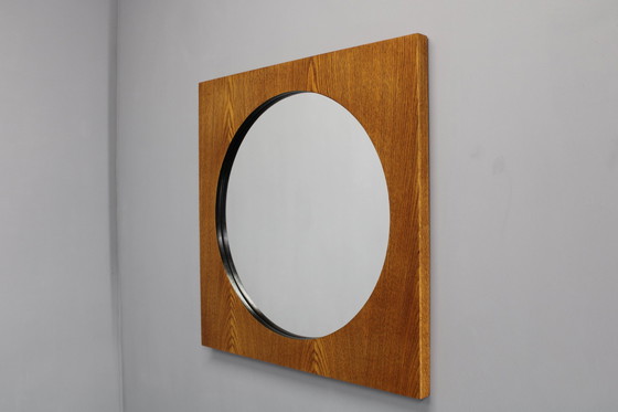 Image 1 of 1970S Large Oak Square Mirror, 20Items Available