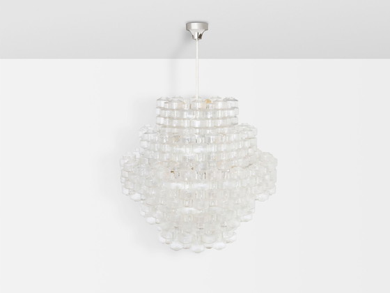 Image 1 of Gert Nyström Large Festival Crystal Chandelier 1960