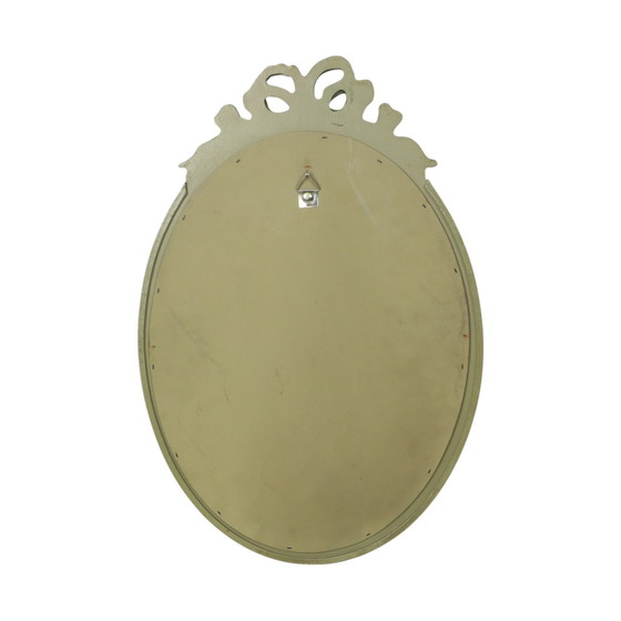 Image 1 of Oval Gold Leaf Gilded Mirror