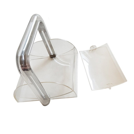 Image 1 of Italian Postmodern Acrylic Glass Napkin Holder by by Luigi Massoni for Guzzini