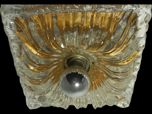 Art Deco Mid Century Modern, Limburg, Ceiling Light, Wall Lamp , Flush Mount, Murano Glass, Rare