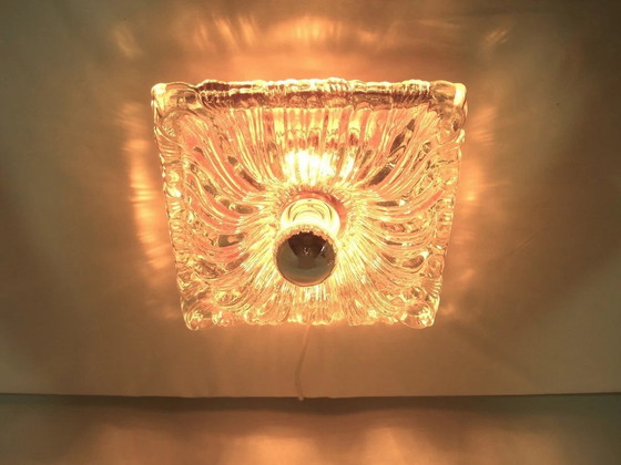 Image 1 of Art Deco Mid Century Modern, Limburg, Ceiling Light, Wall Lamp , Flush Mount, Murano Glass, Rare