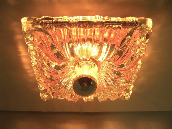 Image 1 of Art Deco Mid Century Modern, Limburg, Ceiling Light, Wall Lamp , Flush Mount, Murano Glass, Rare