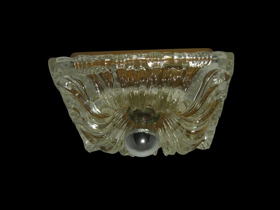 Image 1 of Art Deco Mid Century Modern, Limburg, Ceiling Light, Wall Lamp , Flush Mount, Murano Glass, Rare