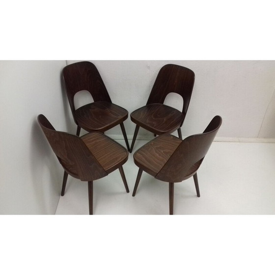 Image 1 of Set di 4 sedie vintage in legno di Oswald Haerdtl, anni '50
