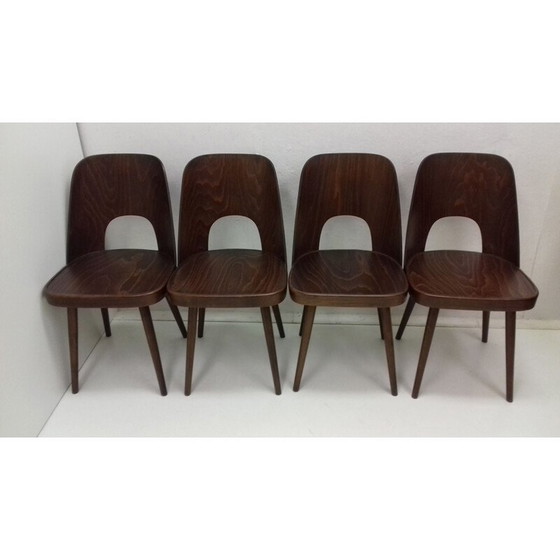 Image 1 of Set di 4 sedie vintage in legno di Oswald Haerdtl, anni '50