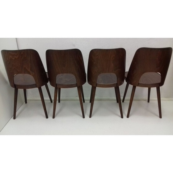 Image 1 of Set di 4 sedie vintage in legno di Oswald Haerdtl, anni '50