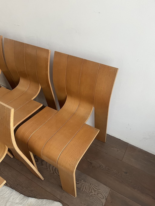 6X Gijs Bakker Strip Chair For Castelijn