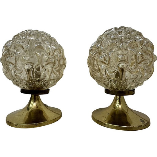 Pair of vintage bubble table lamps by Helena Tynell, 1970