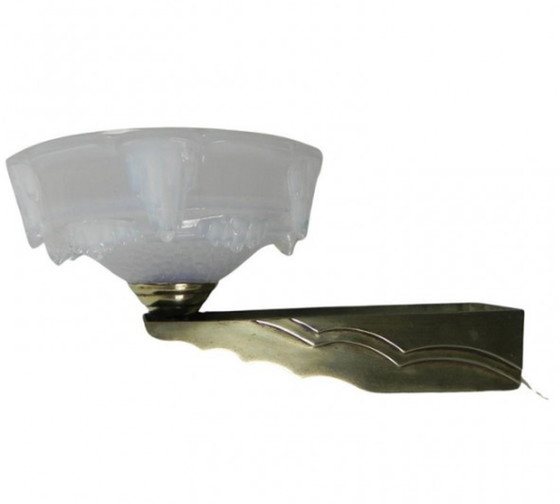 Image 1 of Art deco wall lamp with opalescent glass, 30s