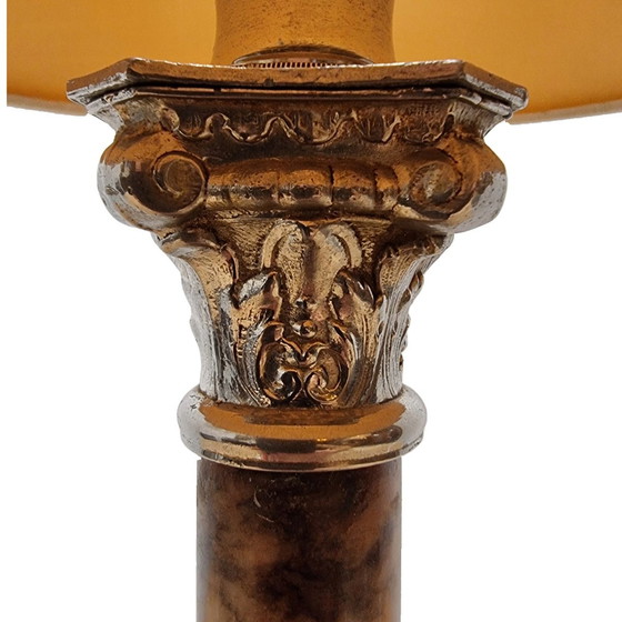 Image 1 of Classic French Table Lamp With Marble From Around 1900