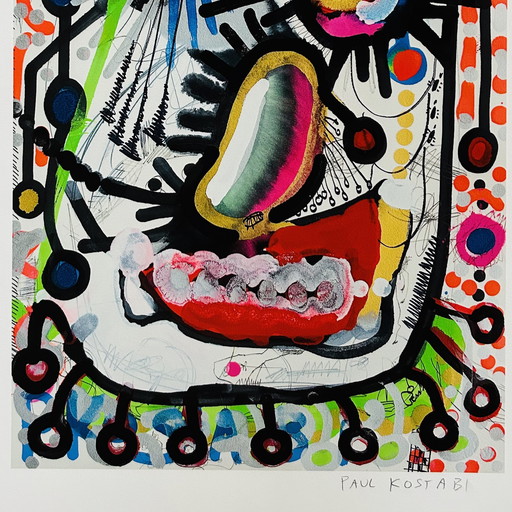 Paul Kostabi - lithographie pop art