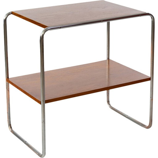 Vintage shelf in oakwood veneer by Marcel Breuer, 1930s