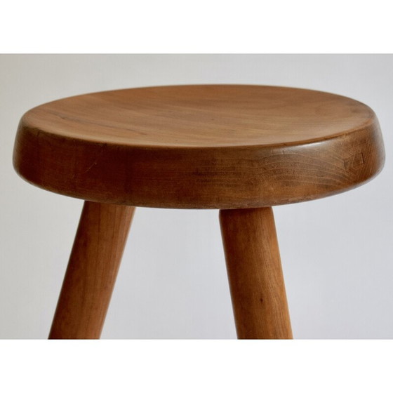 Image 1 of Vintage Berger stool in walnut by Charlotte Perriand for Steph Simon, 1965