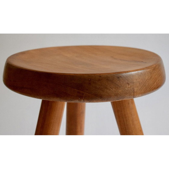 Image 1 of Vintage Berger stool in walnut by Charlotte Perriand for Steph Simon, 1965