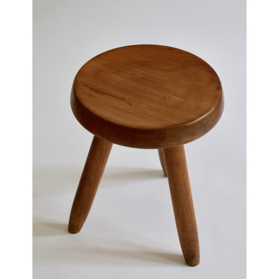 Image 1 of Vintage Berger stool in walnut by Charlotte Perriand for Steph Simon, 1965