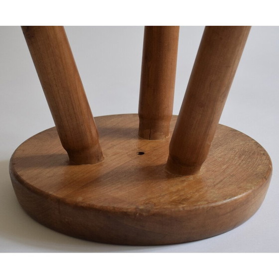 Image 1 of Vintage Berger stool in walnut by Charlotte Perriand for Steph Simon, 1965