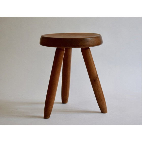 Image 1 of Vintage Berger stool in walnut by Charlotte Perriand for Steph Simon, 1965