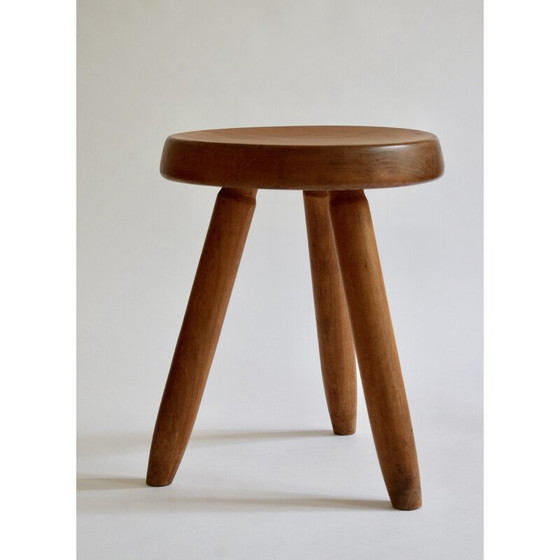 Image 1 of Vintage Berger stool in walnut by Charlotte Perriand for Steph Simon, 1965