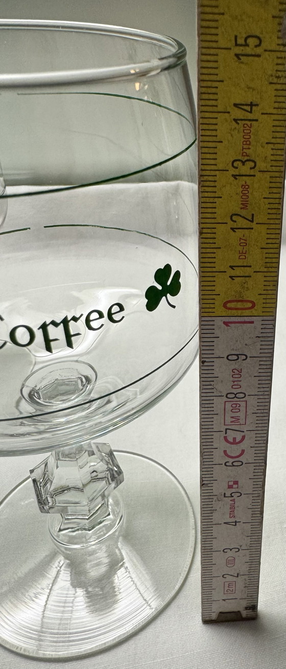 Image 1 of Set Of 4 Irish Coffee Glasses On Foot