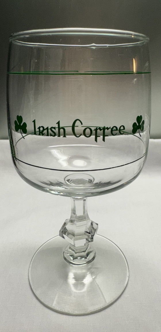 Image 1 of Set Of 4 Irish Coffee Glasses On Foot