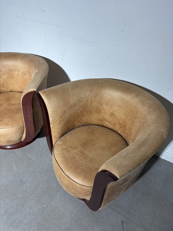 Image 1 of Art Deco Tulip Lounge Chair “Hotel Le Malandre”