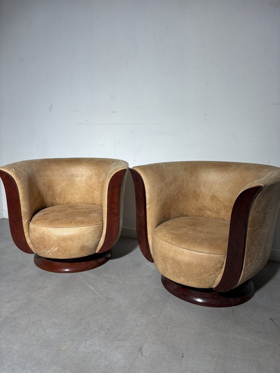 Image 1 of Art Deco Tulip Lounge Chair “Hotel Le Malandre”