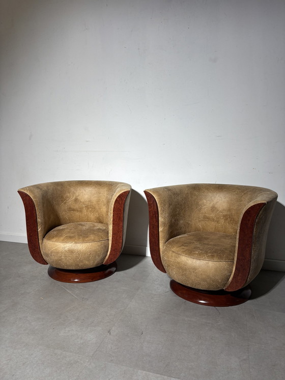 Image 1 of Art Deco Tulip Lounge Chair “Hotel Le Malandre”