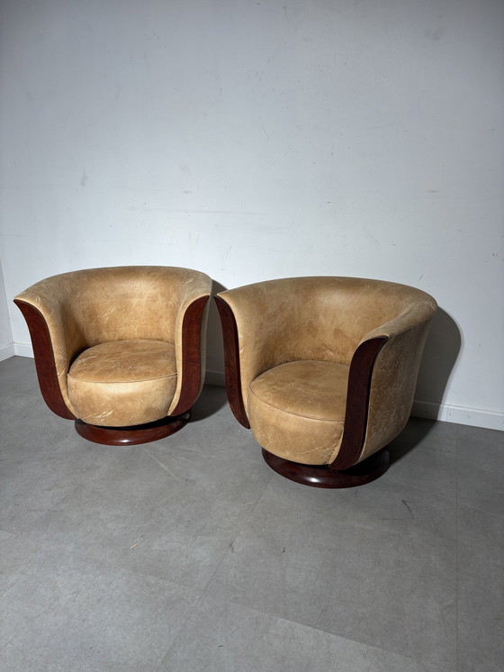 Image 1 of Art Deco Tulip Lounge Chair “Hotel Le Malandre”