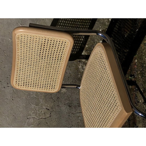 Image 1 of Set of 4 vintage b32 cesca beechwood chairs by Marcel Breuer, Italy
