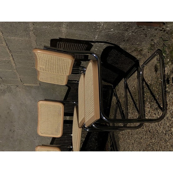 Image 1 of Set of 4 vintage b32 cesca beechwood chairs by Marcel Breuer, Italy