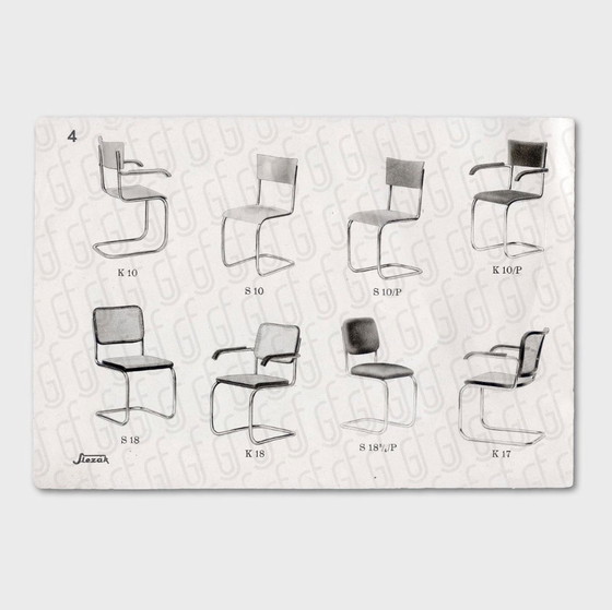 Image 1 of Bauhaus Tubular Steel Armchair K 17 By Robert Slezák