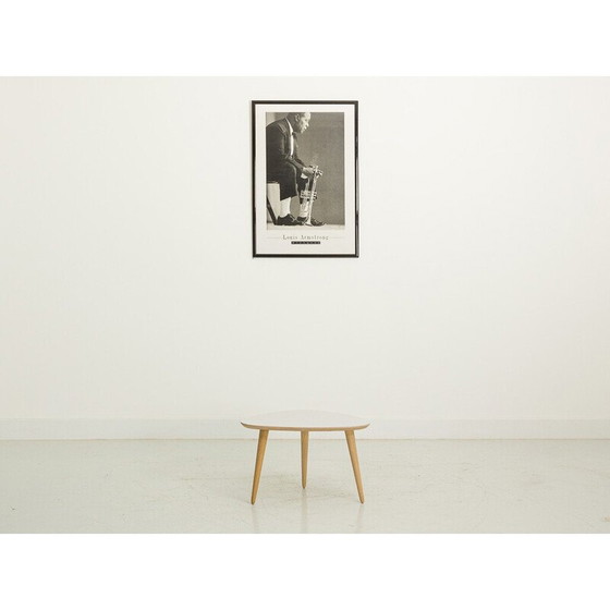 Image 1 of Tavolino da caffè grigio vintage con gambe in rovere massello, Francia