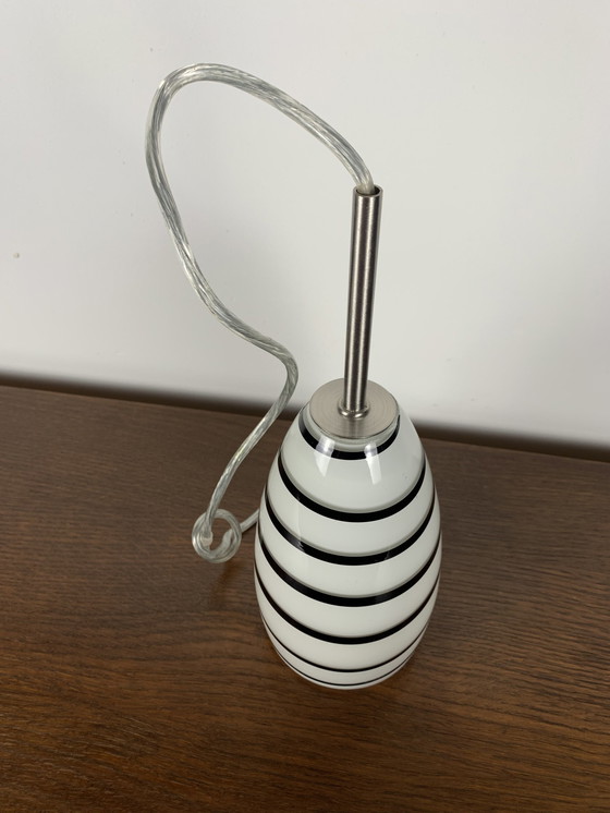 Image 1 of  Black And White Murano Glass Pendant Light