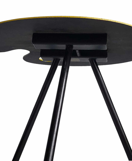 Image 1 of Vintage paint palette side table