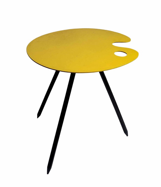 Image 1 of Vintage paint palette side table