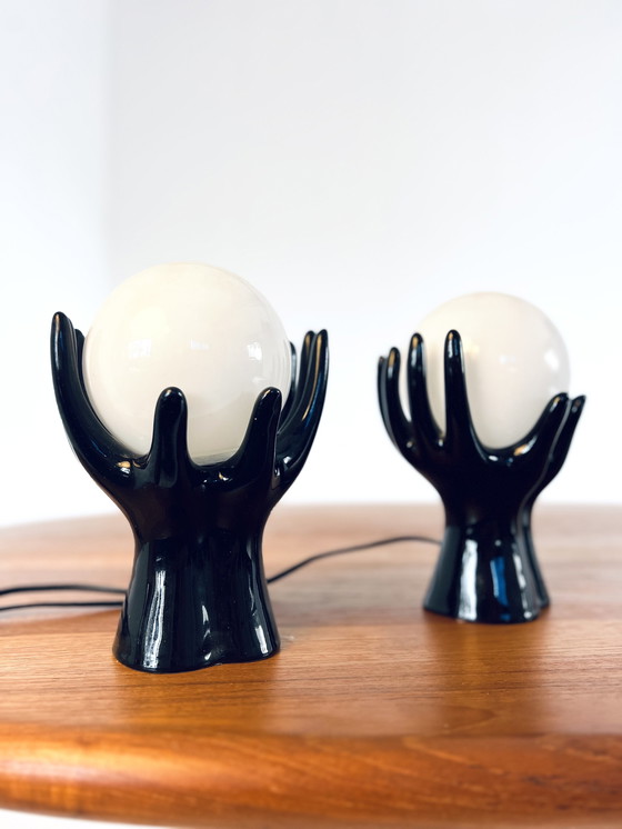 Image 1 of 2X Ceramic Globelamp '80