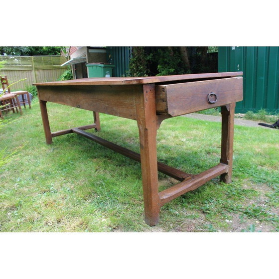 Image 1 of French vintage cherrywood farmhouse table