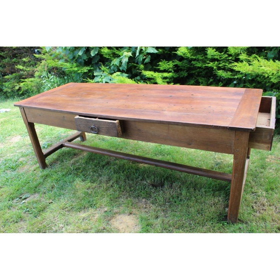 Image 1 of French vintage cherrywood farmhouse table