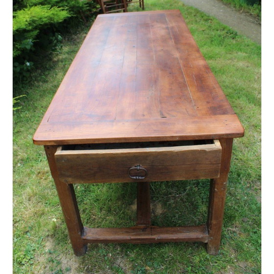 Image 1 of French vintage cherrywood farmhouse table