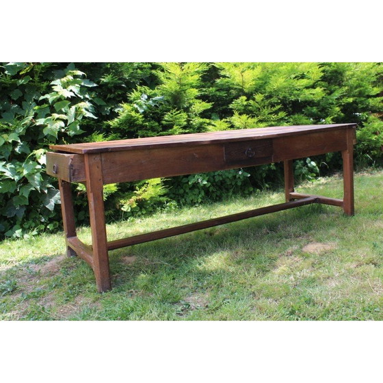 Image 1 of French vintage cherrywood farmhouse table