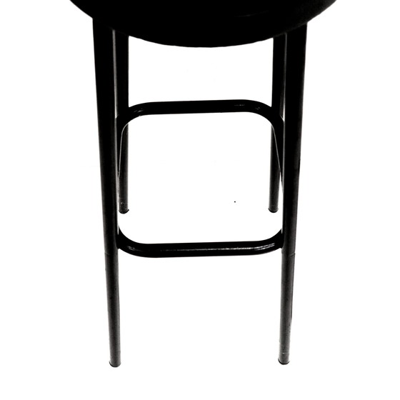 Image 1 of Set of 2 round bar stools made in the 1970s