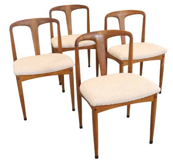 Image 1 of 4x Johannes Andersen pour Uldum Chaises Juliana 'Dyrepark' vintage