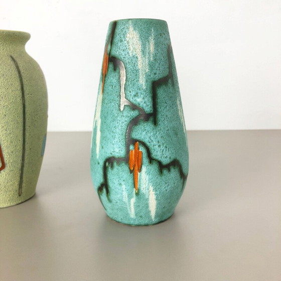 Image 1 of Pair of vintage ceramic vases for Scheurich, Germany 1960