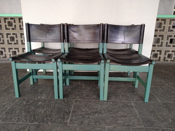 Image 1 of 6X Vintage Dining Table Chairs