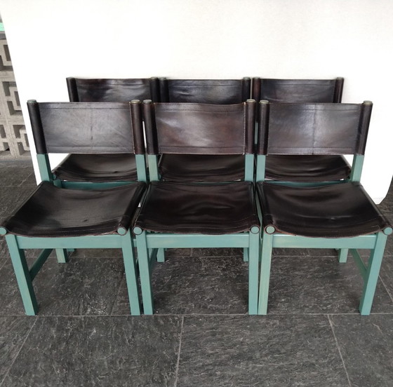 Image 1 of 6X Vintage Dining Table Chairs