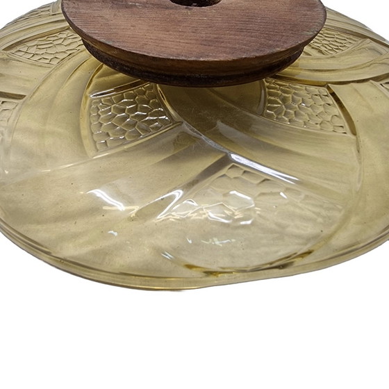 Image 1 of Ciotola Art Deco gialla sul piede