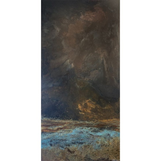 Image 1 of Vintage painting "Infinite I" by Frédérique Domergue