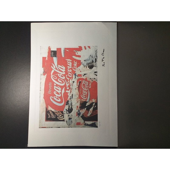 Image 1 of Litografia vintage "Coca Cola" di Domenico Mimmo Rotella, 2010
