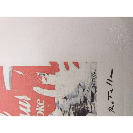 Image 1 of Litografia vintage "Coca Cola" di Domenico Mimmo Rotella, 2010
